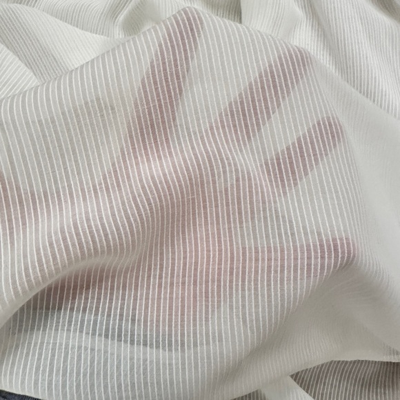 NWOT Current Air Anthropologie Airy Sheer Ruffles Puff Sleeve Blouse medium - Picture 7 of 17